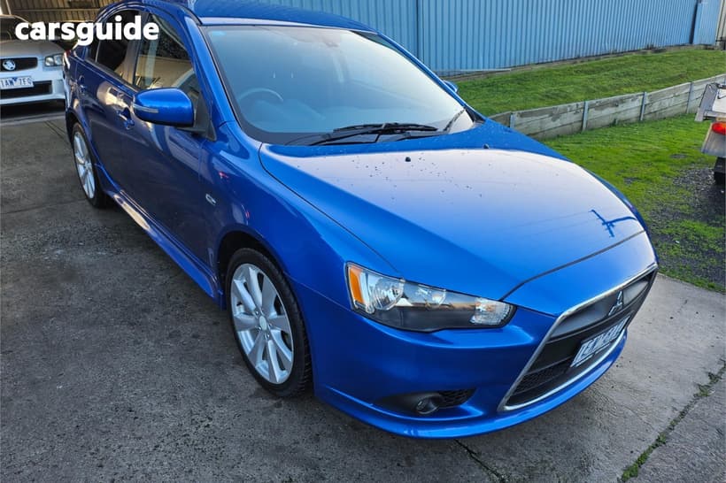 Blue 2014 Mitsubishi Lancer Hatchback Gsr Sportback