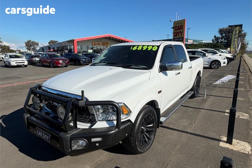 White 2020 RAM 1500 Crew Cab Utility Laramie (4X4) Fd3.2