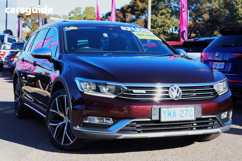 Red 2017 Volkswagen Passat Wagon Alltrack 140 Tdi Wolfsburg Edt