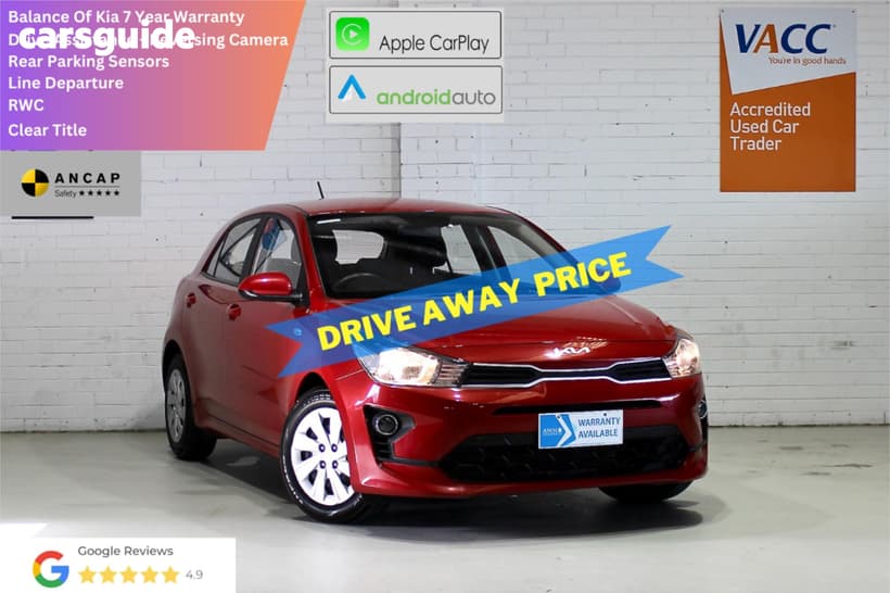 Red 2022 Kia RIO Hatchback S