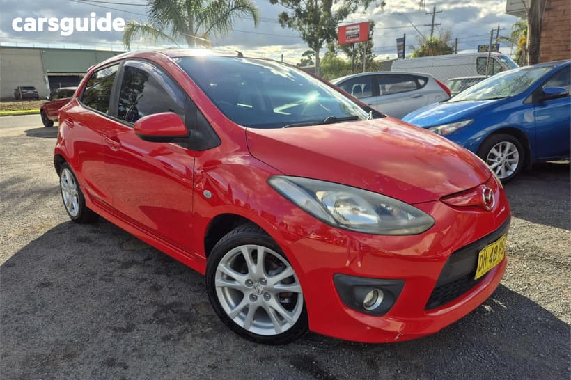 Red 2008 Mazda 2 Hatchback Genki