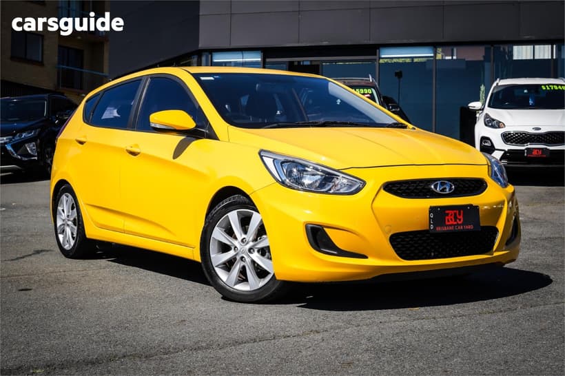 Yellow 2018 Hyundai Accent Hatchback Sport