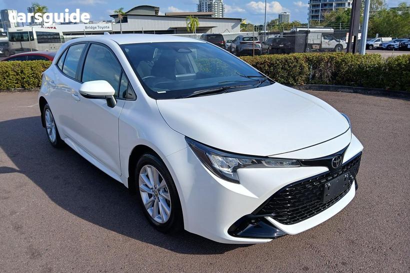 White 2024 Toyota Corolla Hatchback Ascent Sport