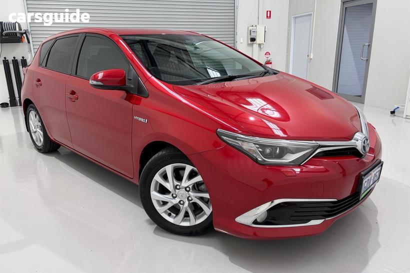 Red 2016 Toyota Corolla Hatchback Hybrid