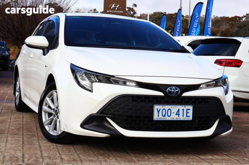 White 2024 Toyota Corolla Hatchback Ascent Sport Hybrid