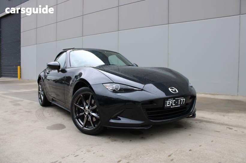 Black 2016 Mazda MX-5 Convertible Roadster Gt