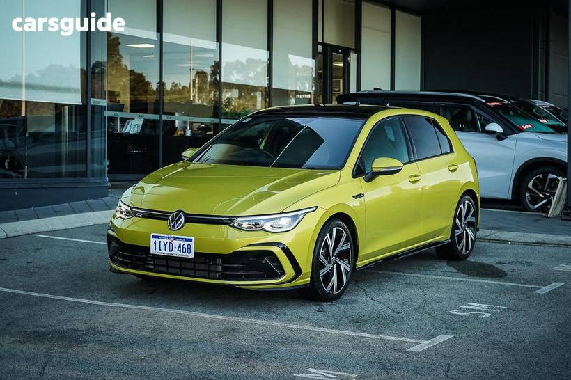 Yellow 2022 Volkswagen Golf Hatchback 110Tsi R-Line