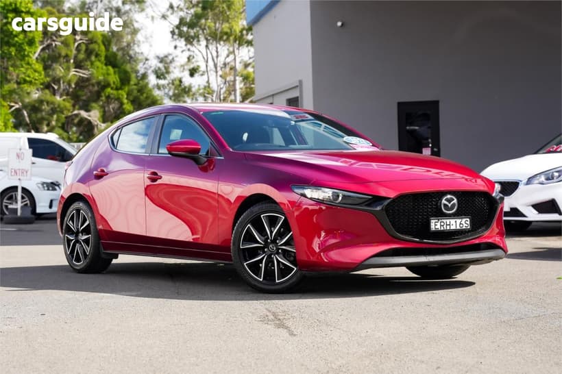 Red 2021 Mazda 3 Hatchback G20 Evolve