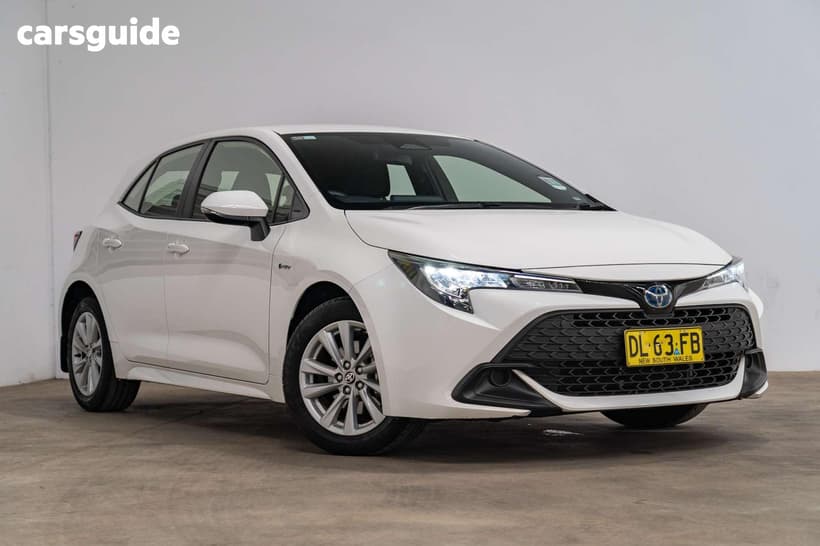 White 2024 Toyota Corolla Hatchback Ascent Sport Hybrid