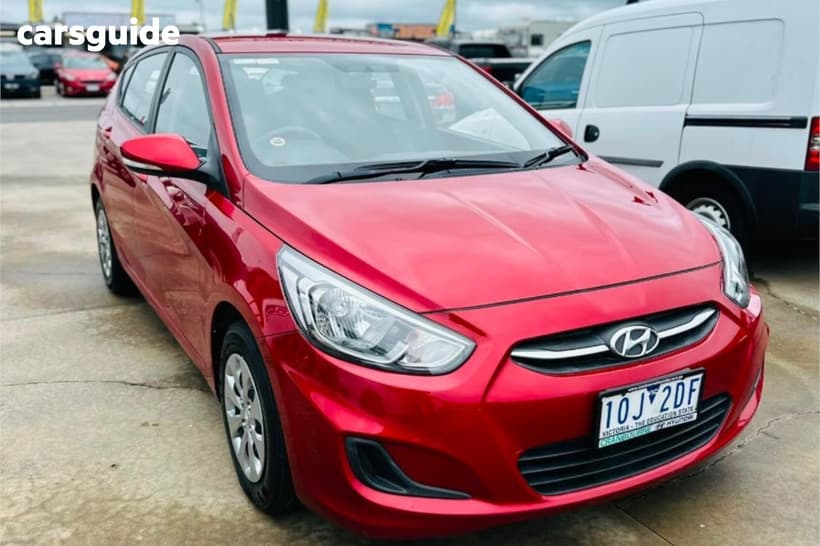 Red 2017 Hyundai Accent Hatchback Active