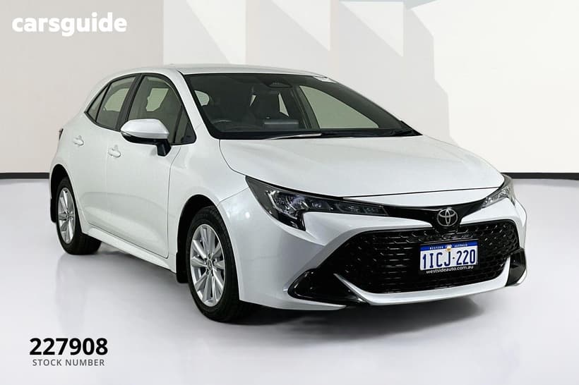 White 2024 Toyota Corolla Hatchback Ascent Sport