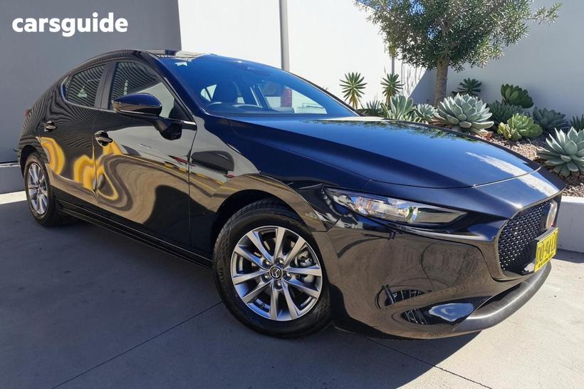 Black 2025 Mazda 3 Hatchback G20 Pure
