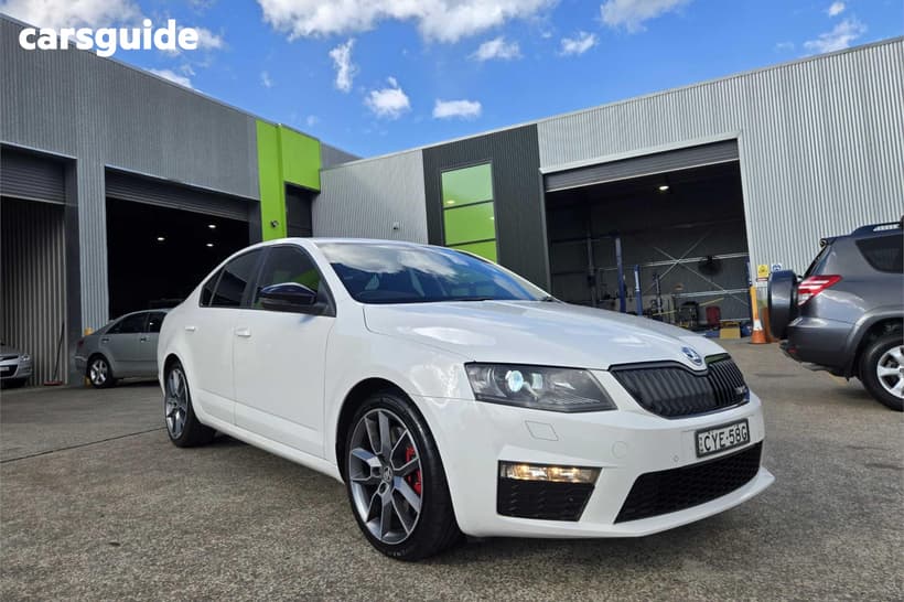 White 2014 Skoda Octavia Hatchback Rs 162 Tsi