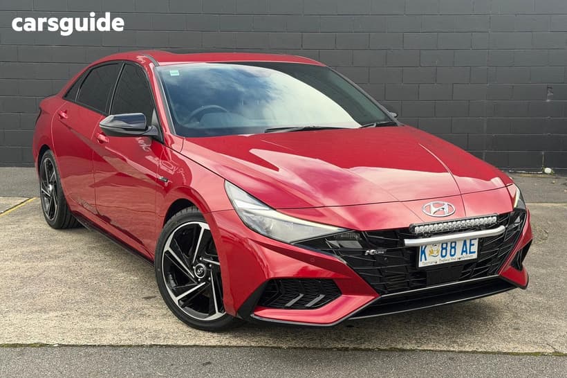 Red 2021 Hyundai I30 Sedan N Line Premium