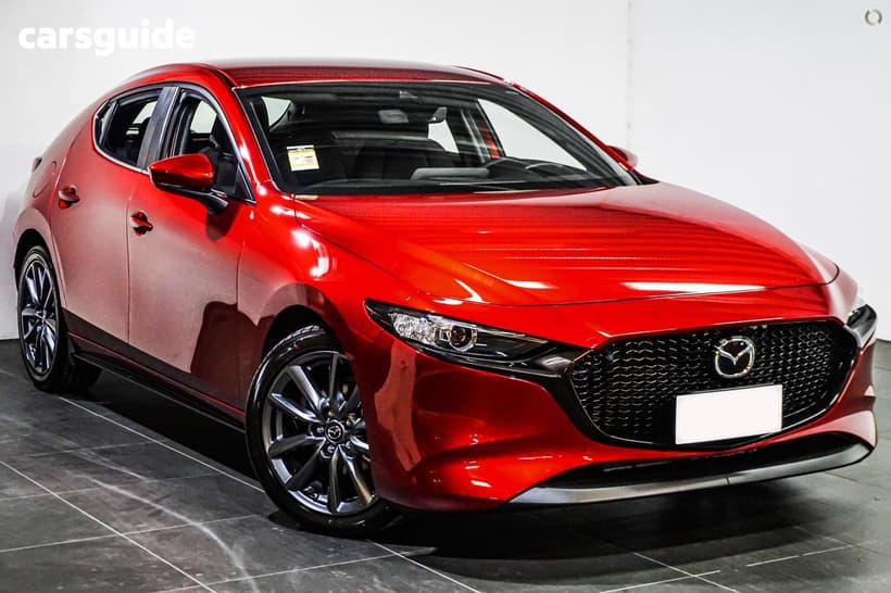 Red 2021 Mazda 3 Hatchback G20 Evolve