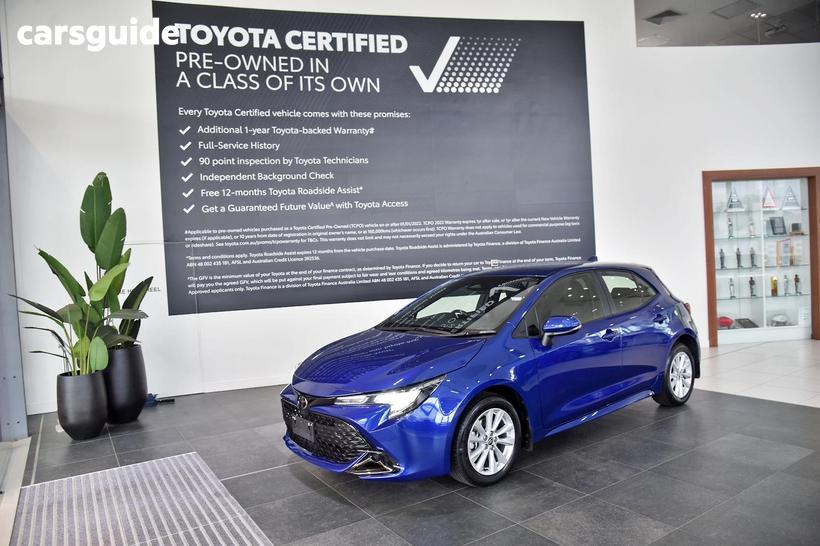 Blue 2024 Toyota Corolla Hatchback Ascent Sport