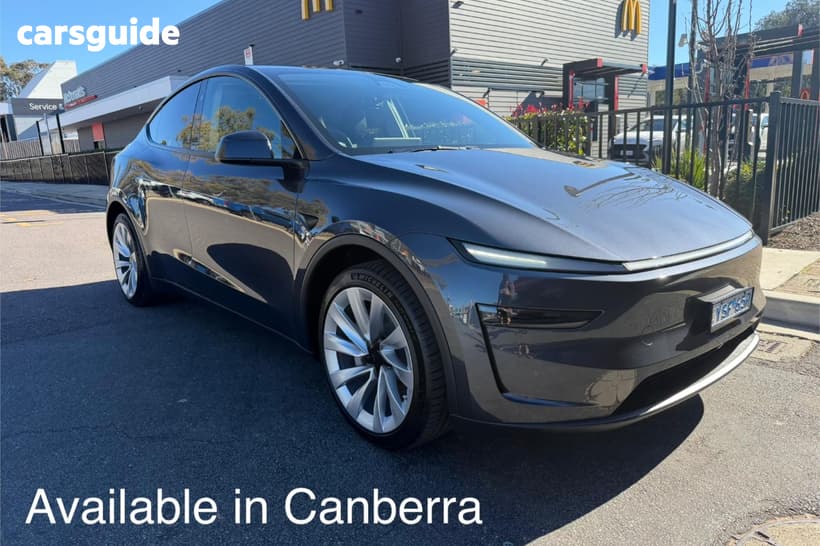 Grey 2025 Tesla Model Y Wagon Long Range Launch Series