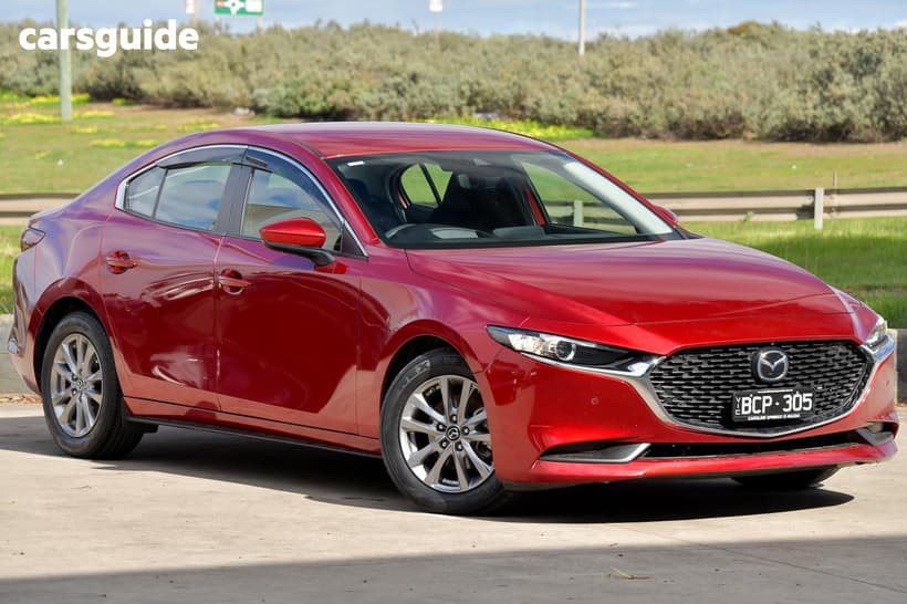 Red 2019 Mazda 3 Sedan G20 Pure