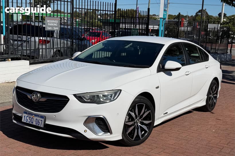 White 2019 Holden Commodore Liftback Rs