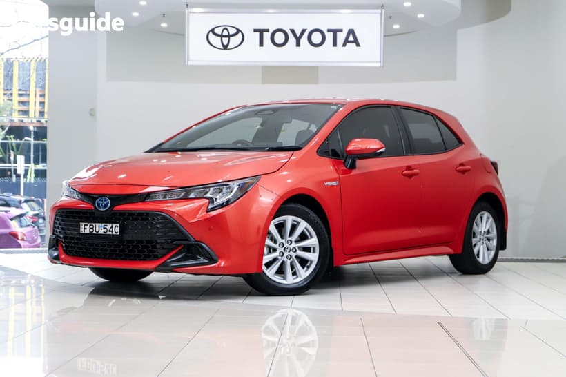 Orange 2023 Toyota Corolla Hatchback Ascent Sport