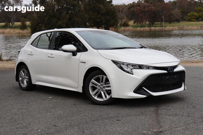 White 2022 Toyota Corolla Hatchback Ascent Sport Hybrid