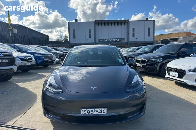 Grey 2021 Tesla Model 3 Sedan Standard Range Plus Rwd