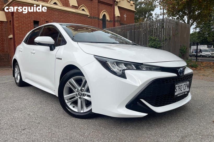 White 2022 Toyota Corolla Hatchback Ascent Sport Hybrid