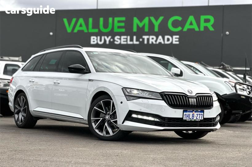 White 2021 Skoda Superb Wagon 206 Tsi Sportline
