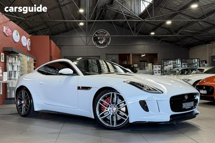 White 2015 Jaguar F-Type Coupe R