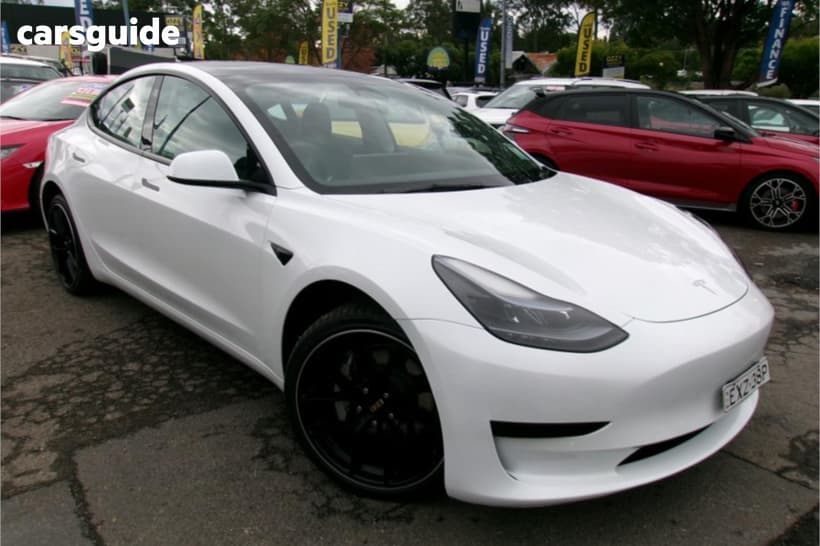 White 2023 Tesla Model 3 Sedan Rear-Wheel Drive