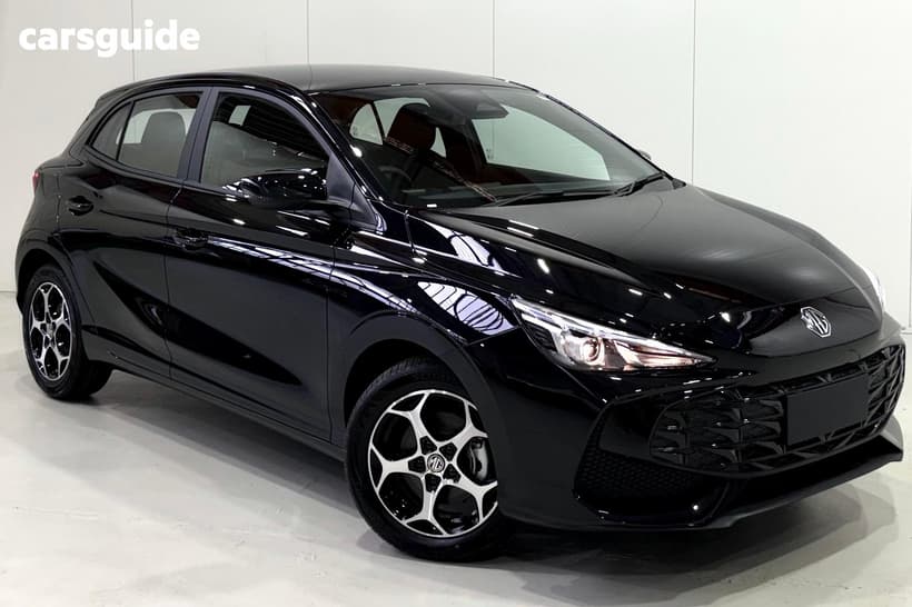 Black 2025 MG MG3 Hatchback Excite Hybrid+