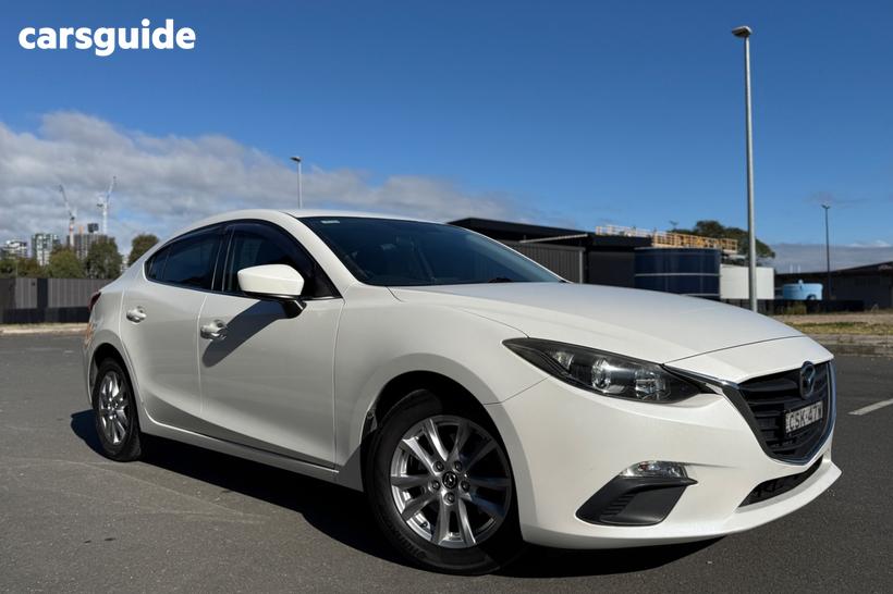 White 2014 Mazda 3 Sedan Maxx