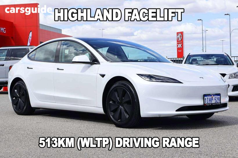 White 2024 Tesla Model 3 Sedan Rear-Wheel Drive
