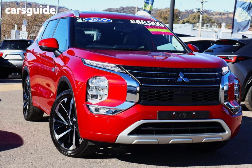 Red 2024 Mitsubishi Outlander Wagon Phev Exceed 5+2 Seat (Awd)
