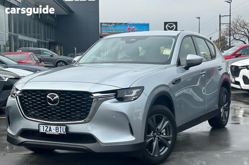 Silver 2025 Mazda CX-60 Wagon G25 Evolve