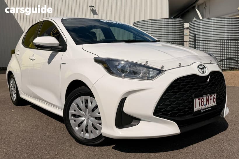 White 2025 Toyota Yaris Hatchback Ascent Sport Hybrid