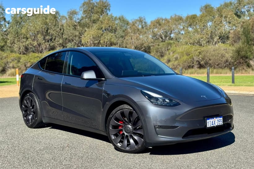Grey 2023 Tesla Model Y Wagon Performance