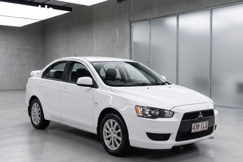 White 2010 Mitsubishi Lancer Sedan Activ