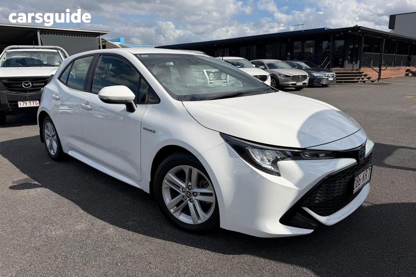 White 2019 Toyota Corolla Hatchback Ascent Sport (Hybrid)