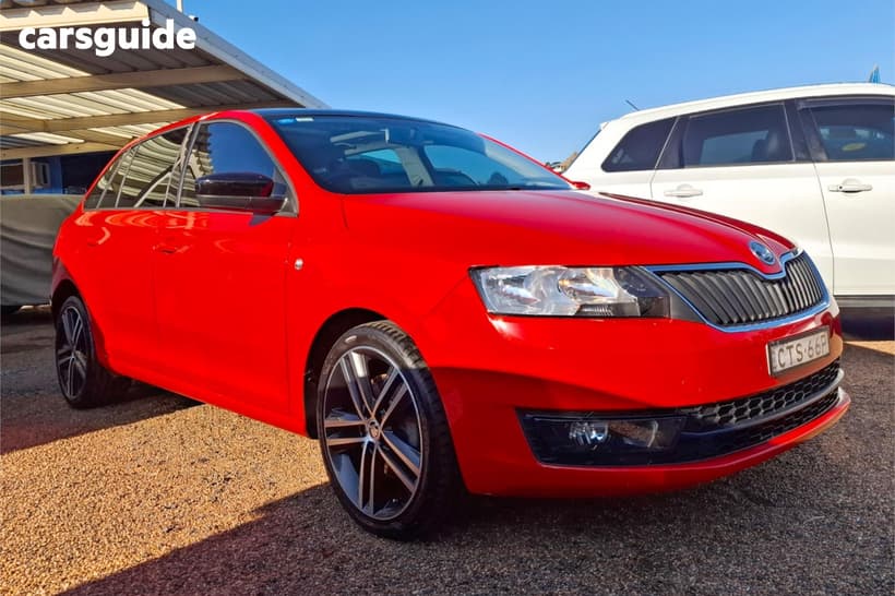 Red 2014 Skoda Rapid Spaceback Wagon Elegance 90 Tsi