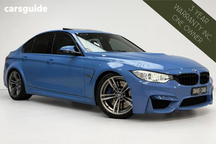 Blue 2014 BMW M3 Sedan