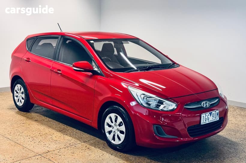 Red 2015 Hyundai Accent Hatchback Active