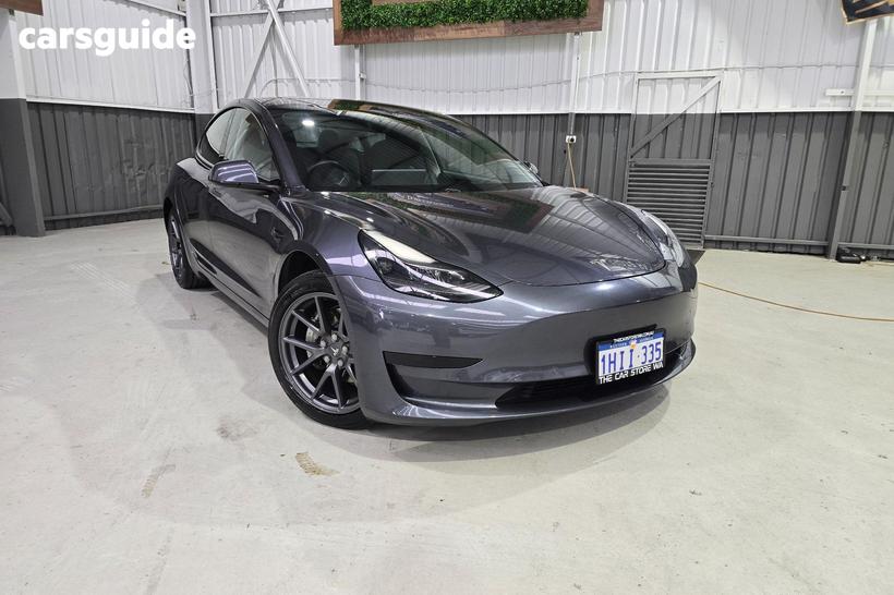 Grey 2021 Tesla Model 3 Sedan Standard Range Rwd
