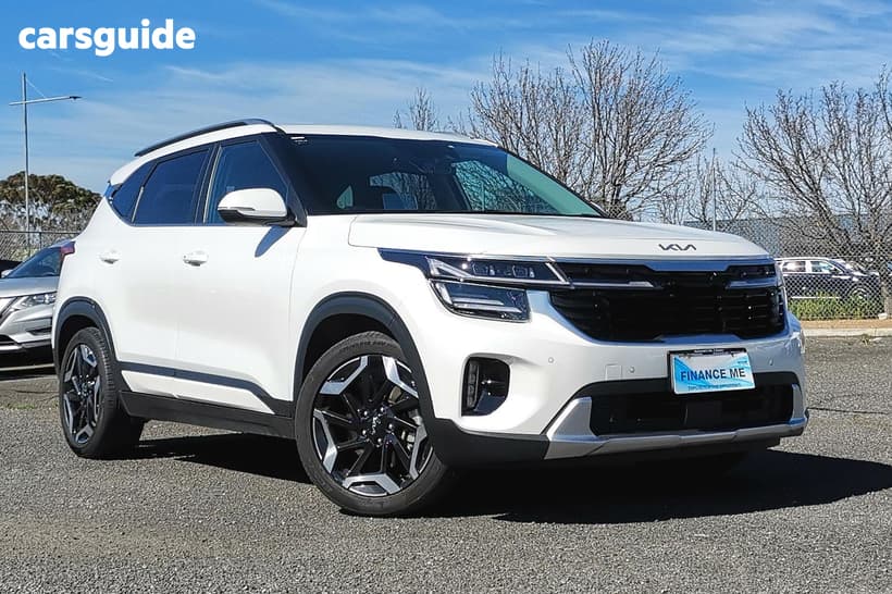 White 2024 Kia Seltos Wagon Gt-Line (Awd) (Two-Tone)