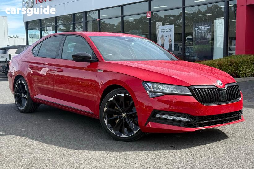 Red 2021 Skoda Superb Wagon 206 Tsi Sportline