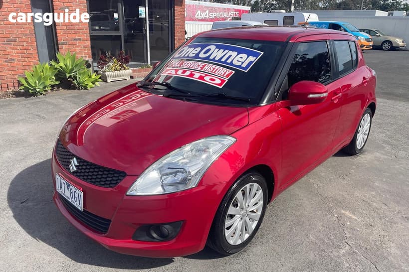 Red 2013 Suzuki Swift Hatchback Glx