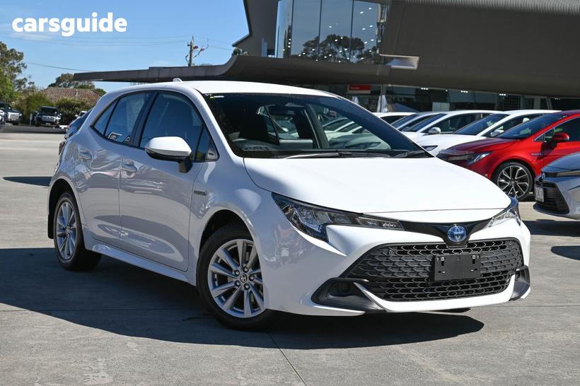White 2022 Toyota Corolla Hatchback Ascent Sport Hybrid
