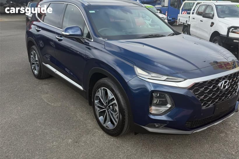 Blue 2019 Hyundai Santa FE Wagon Highlander Crdi Burg (Awd)