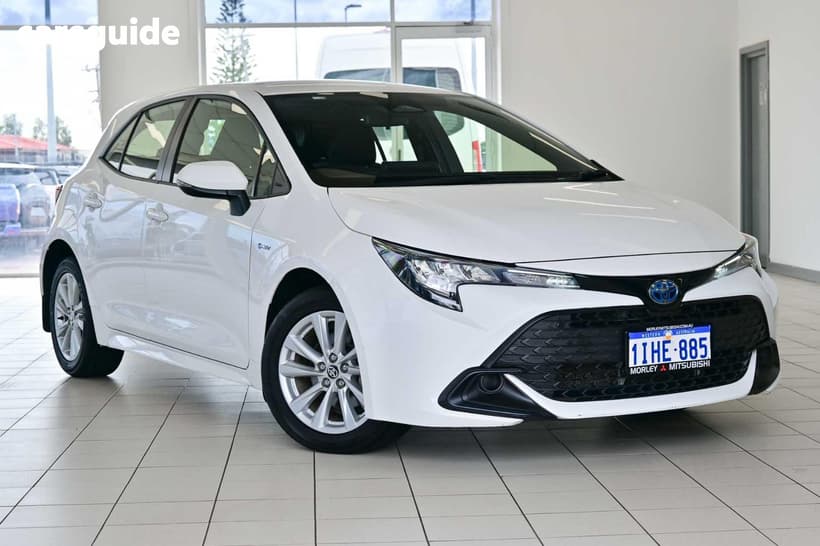 White 2024 Toyota Corolla Hatchback Ascent Sport Hybrid