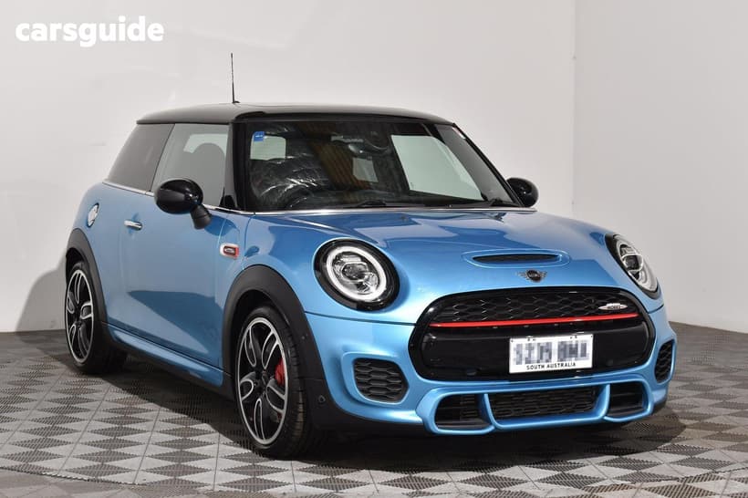 Blue 2018 Mini Cooper Hatchback 3D Hatch John Cooper Works